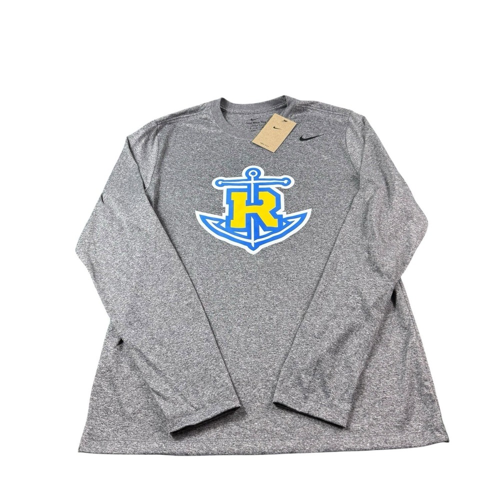 Nike Gray Dri Fit Gray Rollins Graphic College Men's L/S T Shirt Size M NWT